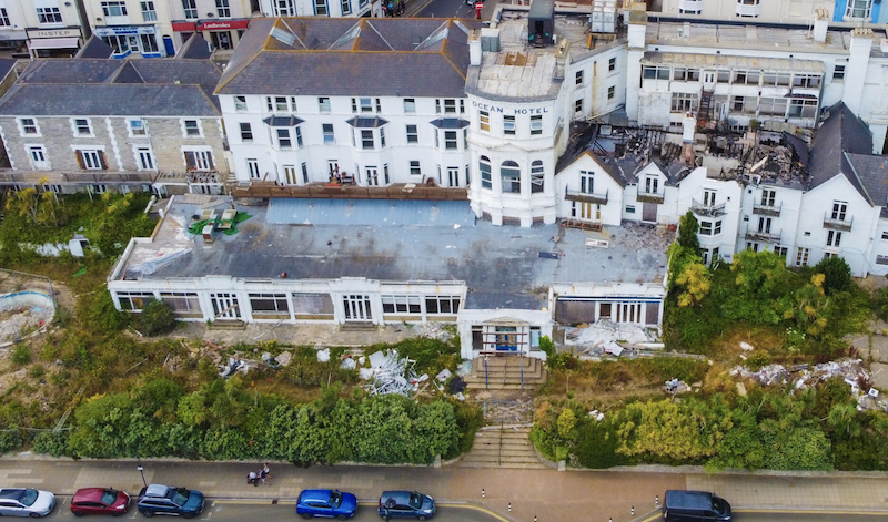 Aerial view of the Orchard Hotel