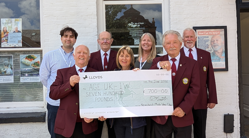 Newchurch Male Voice Choir and Cotswold Male Voice Choir donation