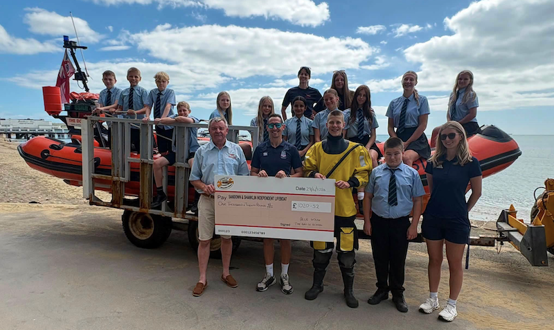 Blue House with the Sandown and Shanklin Independent Lifeboat crew