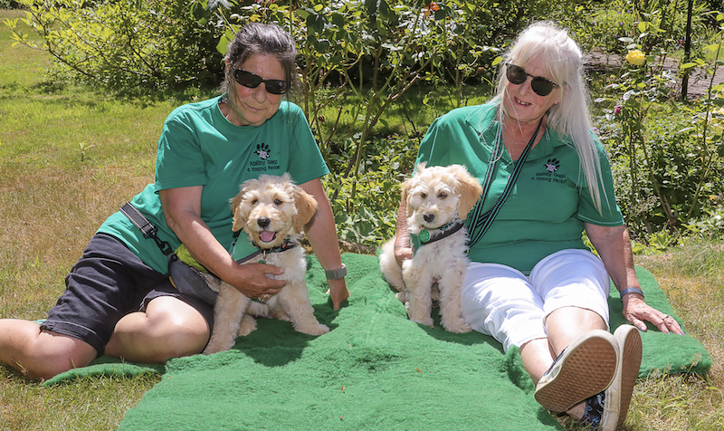 Adopting parents Janet Harris and Cathy Snudden with Cyril and Zara