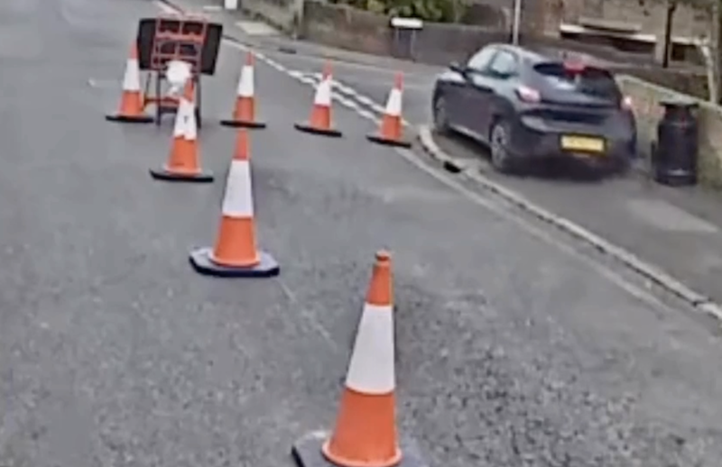 Driving along pavement in Ryde